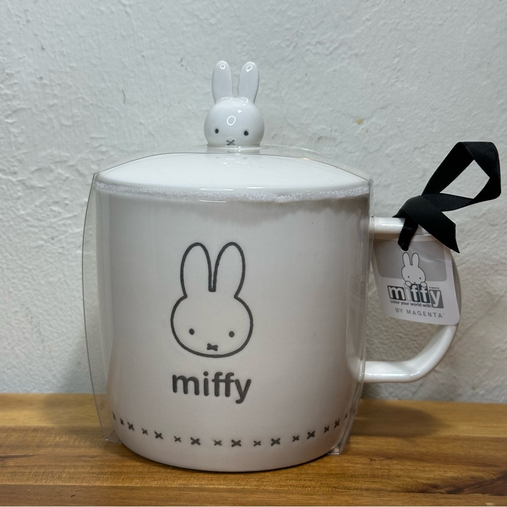 Miffy By Magenta Large White Ceramic Mug With Lid - Picture 7 of 7